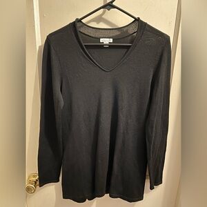 J.Jill 100%‎ merino wool sweater top black size xs